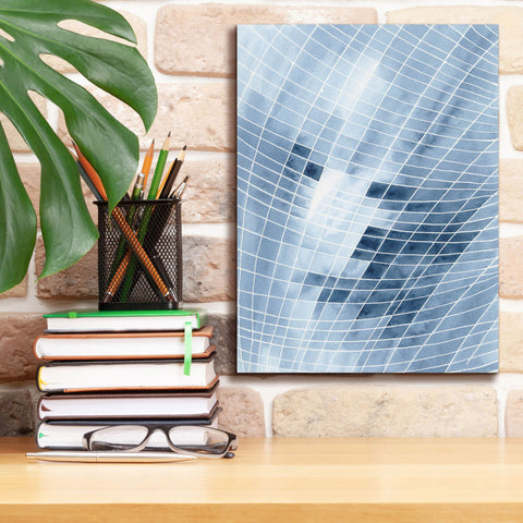 Image of 'Blue Grid I' by Regina Moore, Canvas Wall Art,12 x 16