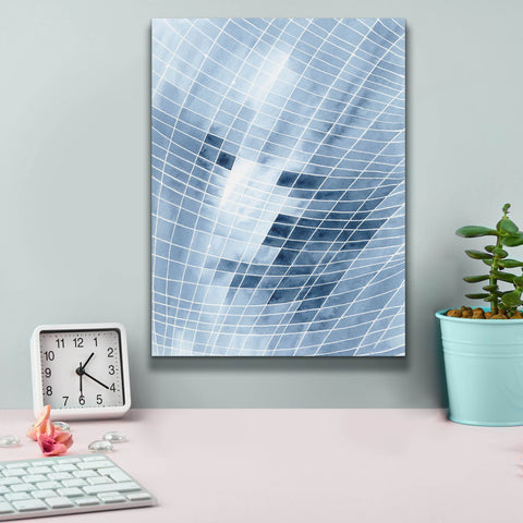 Image of 'Blue Grid I' by Regina Moore, Canvas Wall Art,12 x 16