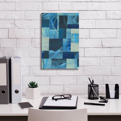 Image of 'Denim Blocks I' by Regina Moore, Canvas Wall Art,12 x 18