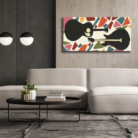 Image of 'Cut Paper Instruments Collection D' by Regina Moore, Canvas Wall Art,60x30