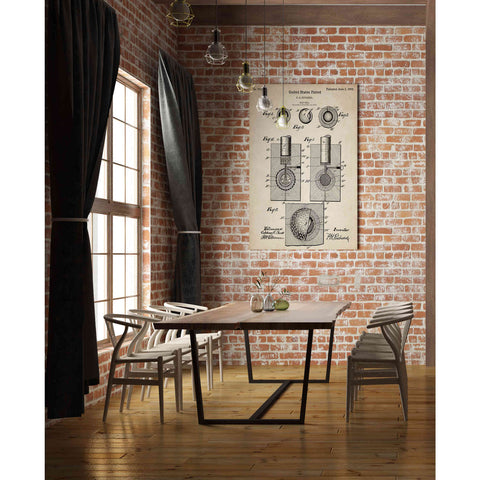 Image of 'Golf Ball Vintage Patent Blueprint' Canvas Wall Art,26 x 40
