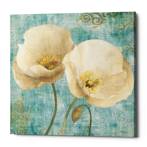 Image of 'Poppies on Paisley' by Albena Hristova, Canvas Wall Art