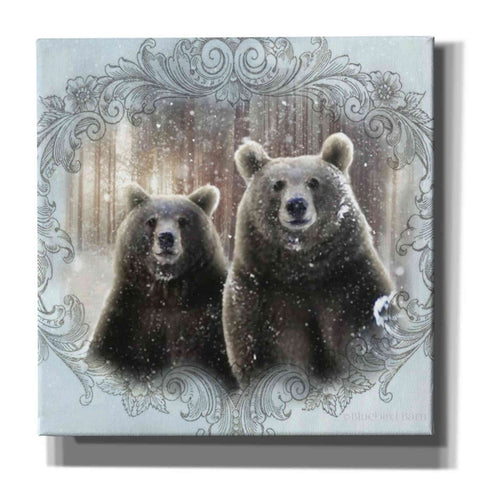 Image of 'Enchanted Winter Bears' by Bluebird Barn, Canvas Wall Art,Size 1 Sqaure