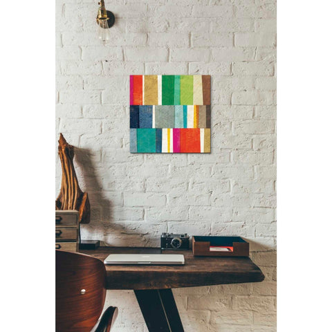 Image of 'Black and Gold Abstract' by Danhui Nai, Canvas Wall Art,12 x 12