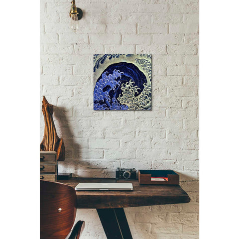 Image of 'Feminine Waves (Menami)' by Katsushika Hokusai Canvas Wall Art,12 x 12