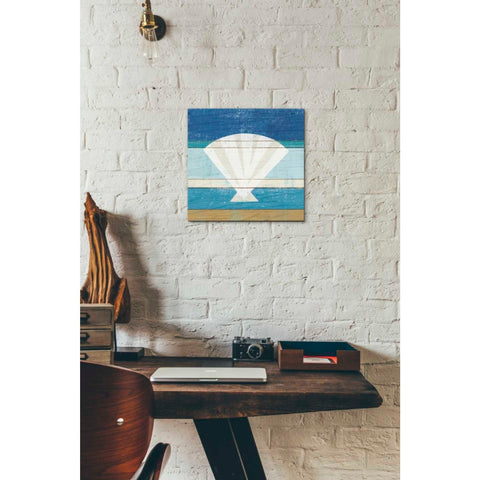 Image of 'Beachscape Shell' by Michael Mullan, Canvas Wall Art,12 x 12