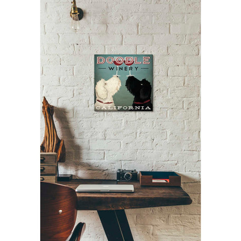 Image of 'Doodle Wine' by Ryan Fowler, Canvas Wall Art,12 x 12