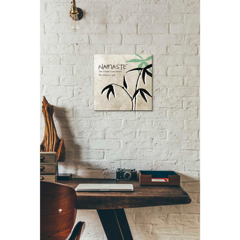 Image of 'Namaste' by Linda Woods, Canvas Wall Art,12 x 12