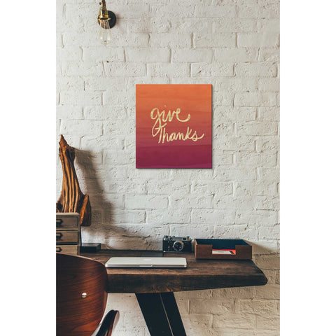 Image of 'Give Thanks' by Linda Woods, Canvas Wall Art,12 x 12