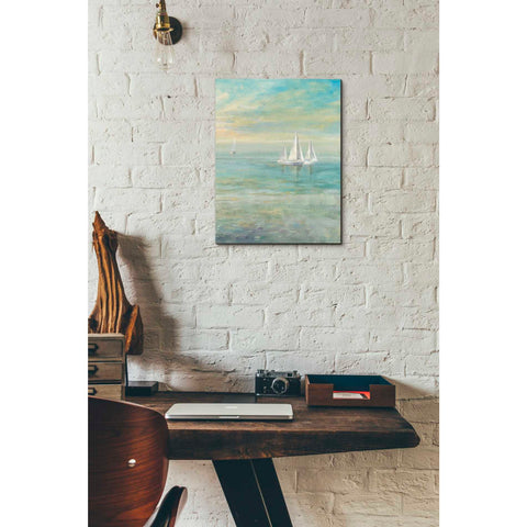 Image of 'Sunrise Sailboats II' by Danhui Nai, Canvas Wall Art,12 x 16