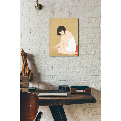Image of 'A Woman Painting a Pedicure' by Sai Tamiya, Canvas Wall Art,12 x 16