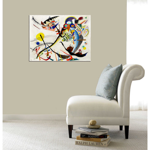 Image of 'Blue Segment' by Wassily Kandinsky Canvas Wall Art,12 x 16
