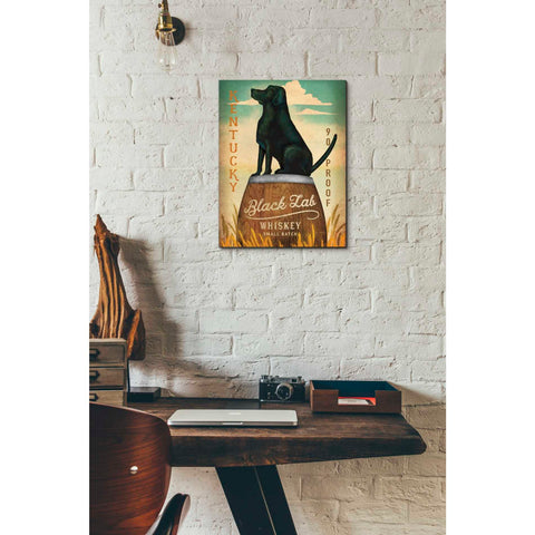 Image of 'Black Lab Whiskey Kentucky Crop' by Ryan Fowler, Canvas Wall Art,12 x 16