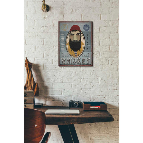Image of 'Fisherman VI Old Salt Whiskey' by Ryan Fowler, Canvas Wall Art,12 x 16