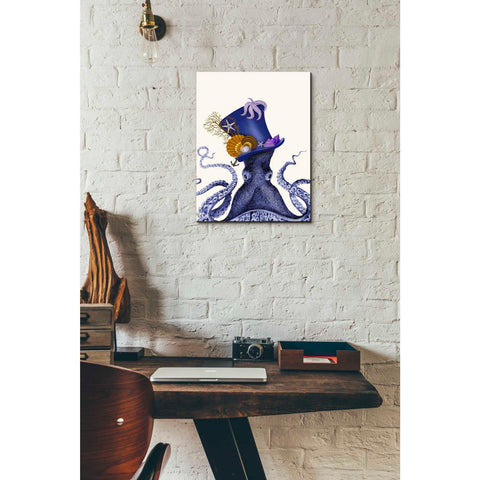 Image of 'Octopus Nautical Hat' by Fab Funky Giclee Canvas Wall Art