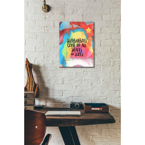 Image of 'Superheroes Come In All Shapes' by Linda Woods, Canvas Wall Art,12 x 16