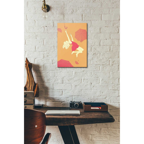 Image of 'Flying Umbrellas' by Sai Tamiya, Canvas Wall Art,12 x 18