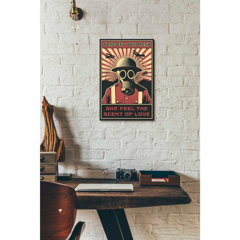 Image of 'Gas Mask' Canvas Wall Art,12 x 18