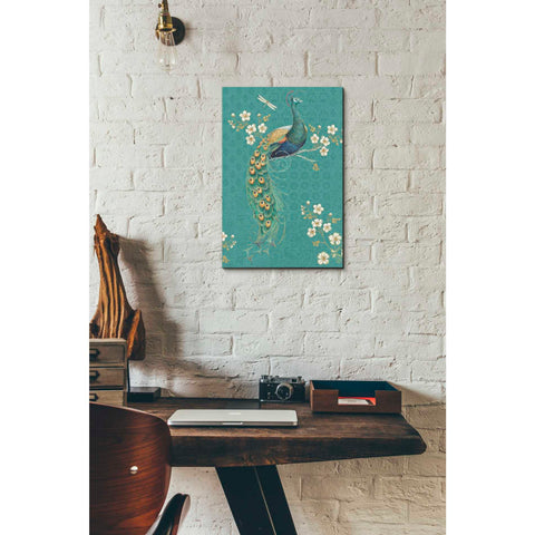 Image of 'Ornate Peacock IXD' by Daphne Brissonet, Canvas Wall Art,12 x 18