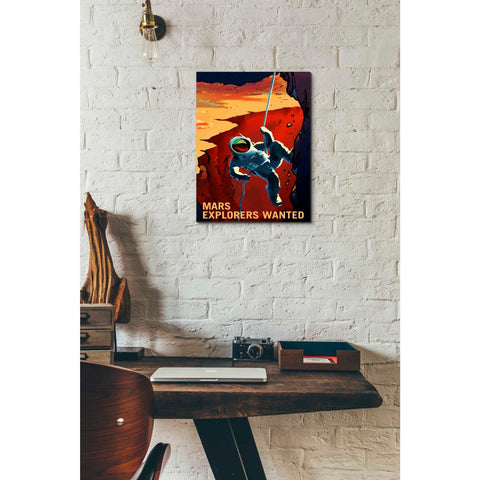 Image of 'Mars Explorer Series: Explorers Wanted' Canvas Wall Art,12 x 18