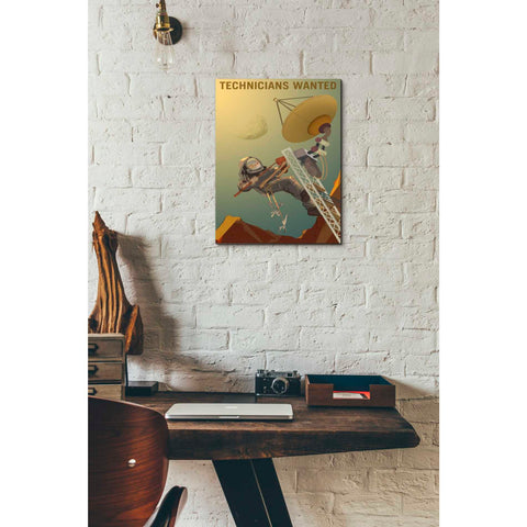 Image of 'Mars Explorer Series: Technicians Wanted' Canvas Wall Art,12 x 18