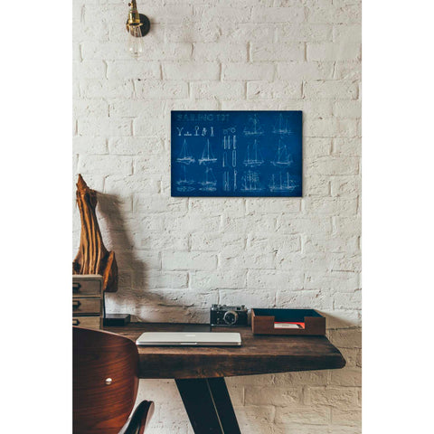 Image of 'Sailing Infograph' by Ethan Harper Canvas Wall Art,18 x 12