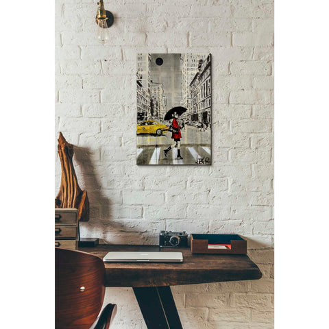 Image of 'Red Coat' by Loui Jover, Canvas Wall Art,12 x 18