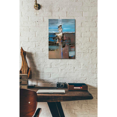 Image of 'Windy Beach' by Oscar Alvarez Pardo, Canvas Wall Art,12 x 18
