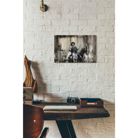 Image of 'Wrangle' by Oscar Alvarez Pardo, Canvas Wall Art,18 x 12