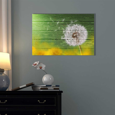Image of 'Wood Series: Dandi Green' Canvas Wall Art,12 x 18