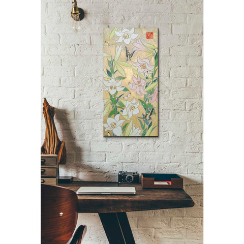 Image of 'Lily and Butterfly' by Zigen Tanabe, Giclee Canvas Wall Art