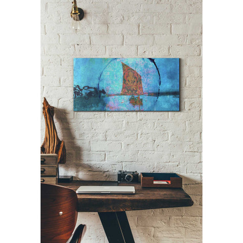 Image of 'Buddhist Sailboat' by Elena Ray Canvas Wall Art,12 x 24