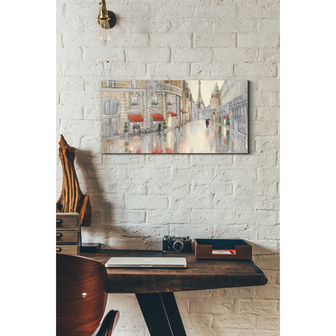 Image of 'Touring Paris Couple' by Julia Purinton, Canvas Wall Art,12 x 24