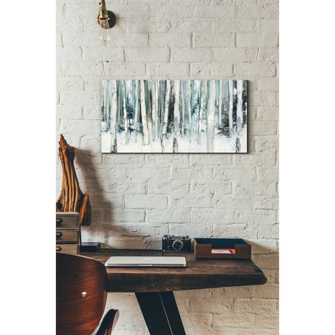 Image of 'Winter Woods III Light Trees' by Julia Purinton, Canvas Wall Art,12 x 24