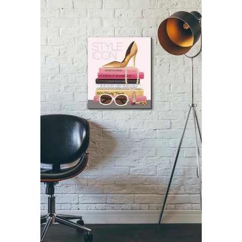 Image of 'Paris Style II Gold and Black' by Marco Fabiano, Canvas Wall Art,16 x 18