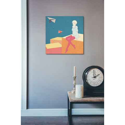 Image of 'Paper Airplanes' by Sai Tamiya, Canvas Wall Art,18 x 18