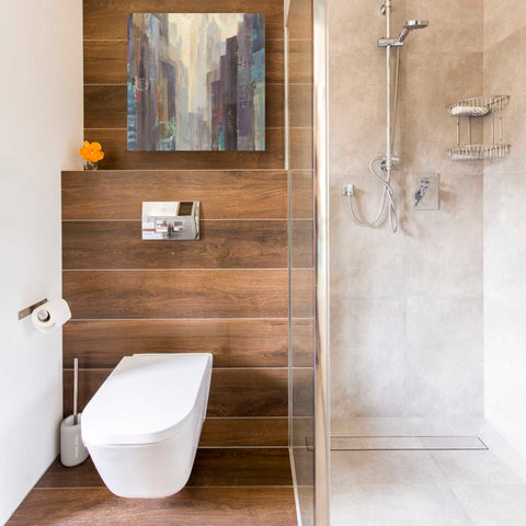 Image of 'City at Dawn' by Albena Hristova, Canvas Wall Art,18 x 18