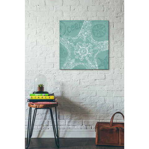 Image of 'Aqua Treasure I' by Daphne Brissonet, Canvas Wall Art,18 x 18