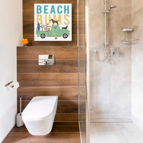 Image of 'Beach Bums Truck I square' by Michael Mullan, Canvas Wall Art,18 x 18