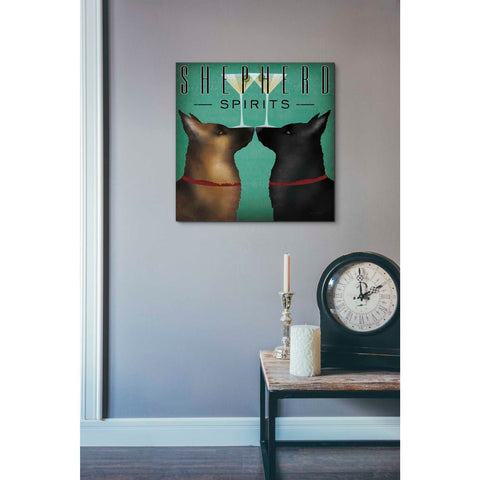 Image of 'Double Shepherd Martini' by Ryan Fowler, Canvas Wall Art,18 x 18