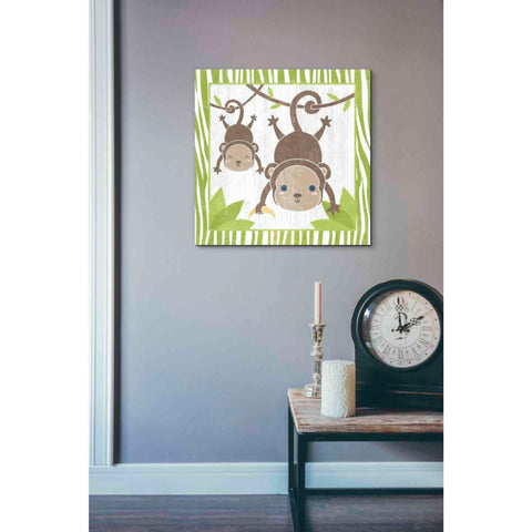 Image of 'Safari Fun Monkey' by Moira Hershey, Canvas Wall Art,18 x 18
