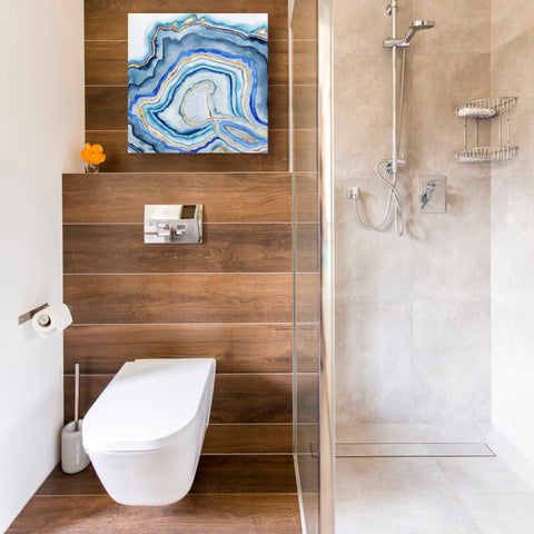 Image of 'Cobalt Agate I' by Grace Popp Canvas Wall Art,18 x 18