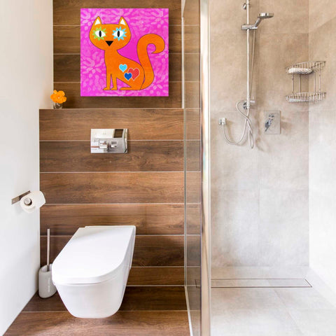 Image of 'Day Of The Dead Cat' by Linda Woods, Canvas Wall Art,18 x 18