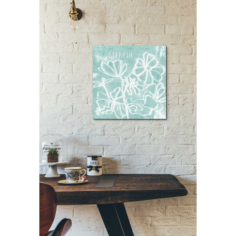 Image of 'Refresh Mint' by Linda Woods, Canvas Wall Art,18 x 18