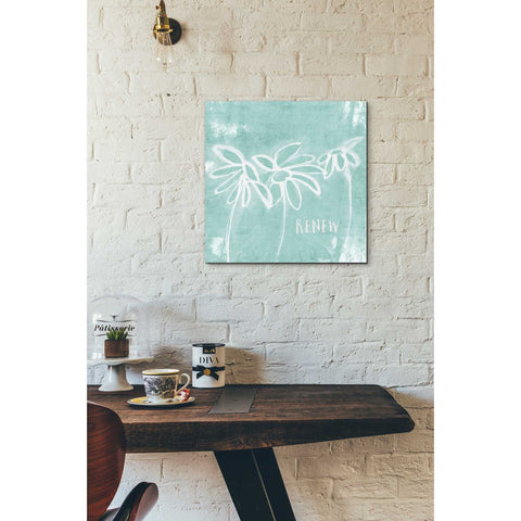 Image of 'Renew Mint' by Linda Woods, Canvas Wall Art,18 x 18