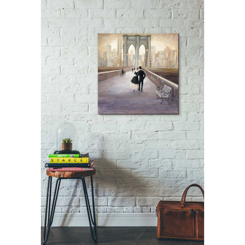 Image of 'Bridge to New York' by Julia Purinton, Canvas Wall Art,18 x 18