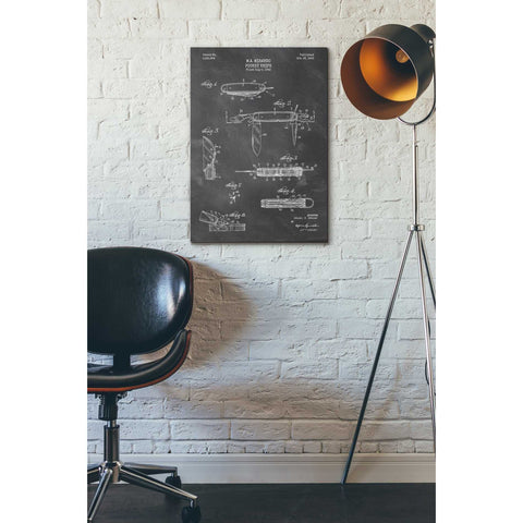 Image of 'Pocket Knife Blueprint Patent Chalkboard' Canvas Wall Art,18 x 26
