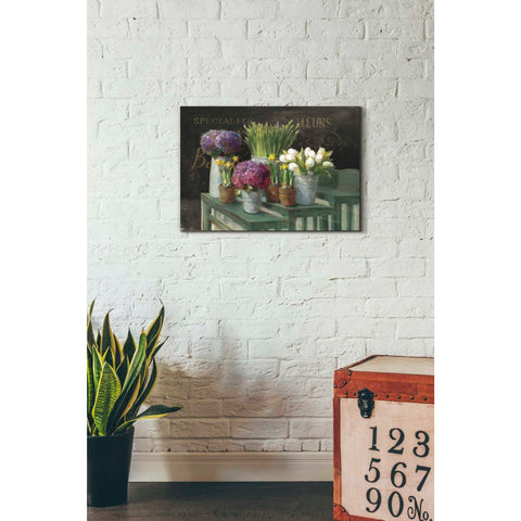 Image of 'Les Fleurs Printemps on Black' by Danhui Nai, Canvas Wall Art,18 x 26