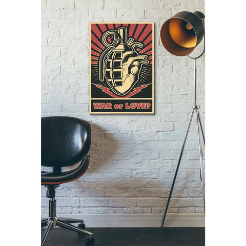 Image of 'War or Love' Canvas Wall Art,18 x 26