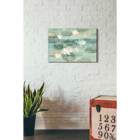 Image of 'Water Lilies Bright' by Albena Hristova, Canvas Wall Art,26 x 18